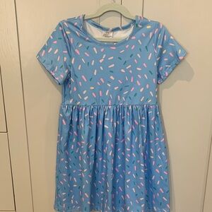 NWT Pastel Blue Confetti Kids Sun Dress